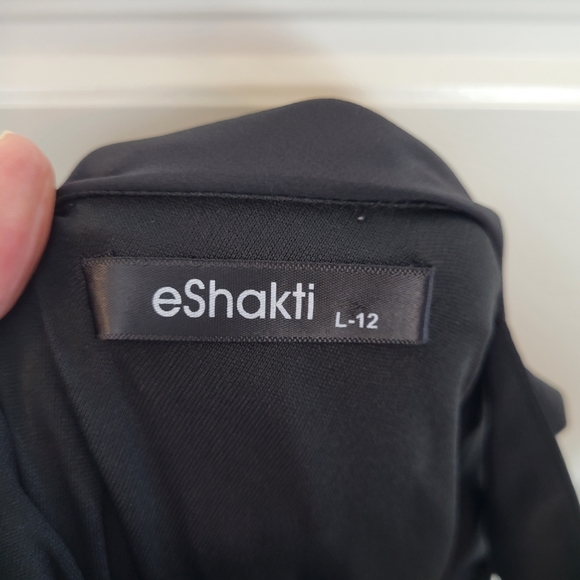 eShakti Women's black sleeveless jogger jumpsuit size Large/ 12 - Picture 9 of 9